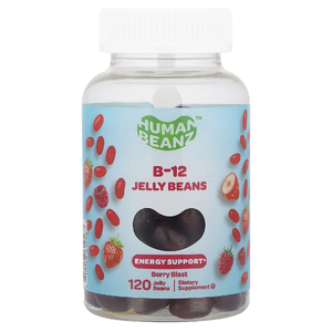 Human Beanz, Желейные бобы витамина B12, ягодное мороженое, 120 мармеладных бобов (333 мкг в каждой мармеладной фасоли)