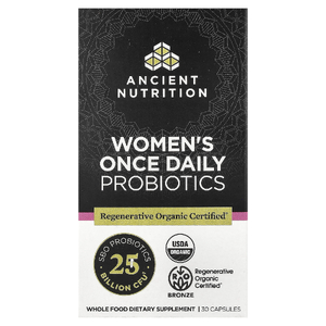 Ancient Nutrition, Пробиотики для женщин, 1 раз в день, 30 капсул