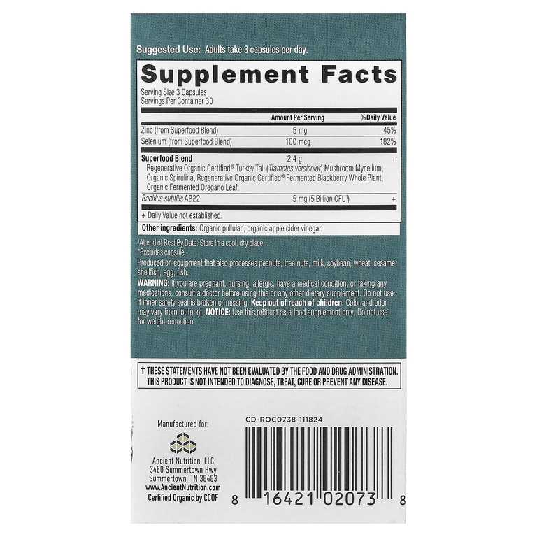 Ancient Nutrition, Candida Balance, 90 капсул