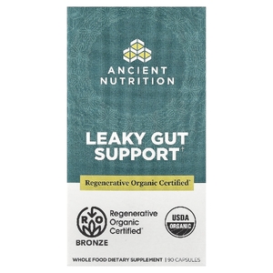 Ancient Nutrition, Leaky Gut, поддержка кишечника, 90 капсул