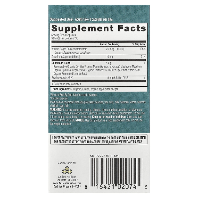 Ancient Nutrition, Leaky Gut, поддержка кишечника, 90 капсул