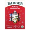Badger, Праздничный набор бальзамов для губ, красная упаковка, 3 шт. по 4,2 г (0,15 унции) (Товар снят с продажи) 