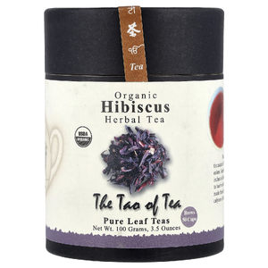 The Tao of Tea, органический травяной чай, гибискус, без кофеина, 100 г (3,5 унции)