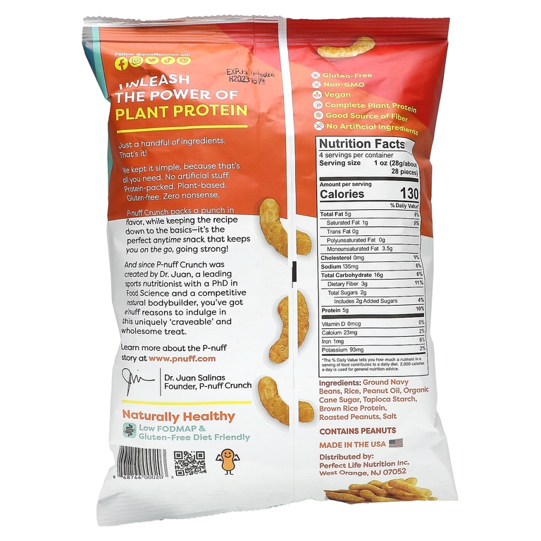 P-Nuff, Crunch, арахисовые колечки, арахис, 113 г (4 унции) (Товар снят с продажи) 