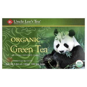 Uncle Lee's Tea, органический зеленый чай, 100 чайных пакетиков, 160 г (5,64 унции)
