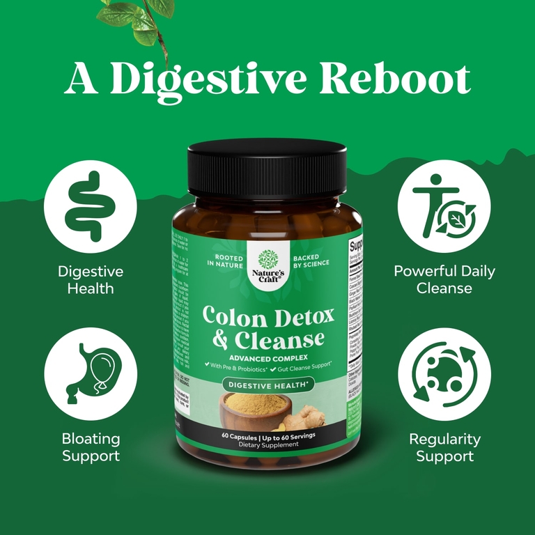 Nature's Craft, Colon Balance, улучшенный комплекс, 60 капсул