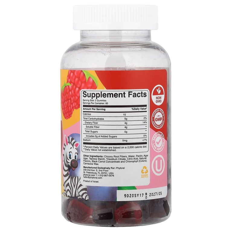 Phytoral, Kids с клетчаткой, смесь ягод, 120 жевательных таблеток