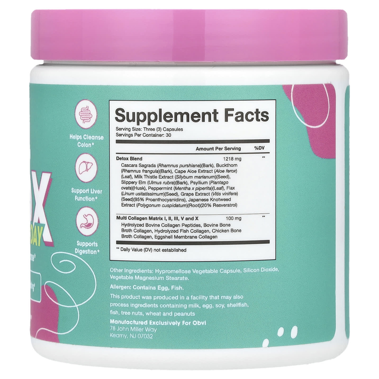 Obvi, Collagen Detox, 90 капсул