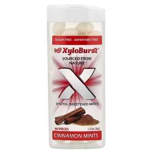 Xyloburst, подслащенные ксилитолом мятные конфеты, со вкусом корицы, 60 шт., 36 г (1,27 унции)