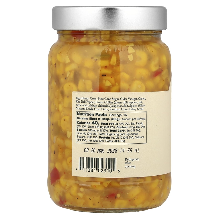 Stonewall Kitchen, пряная кукурузная приправа, средняя острота, 482 г (17 унций)