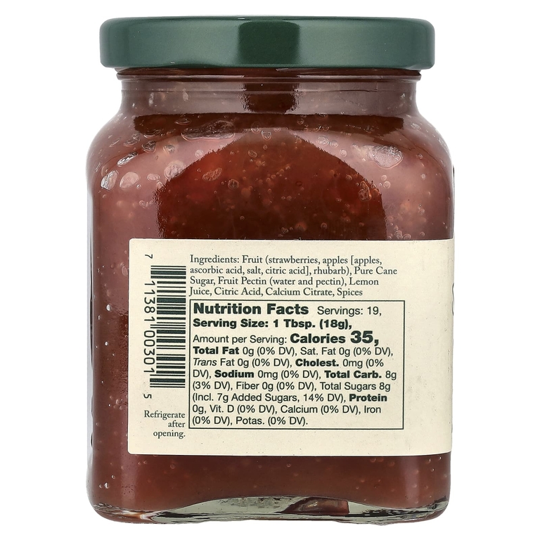 Stonewall Kitchen, джем из клубники, яблока и ревеня, 347 г (12,25 унции)