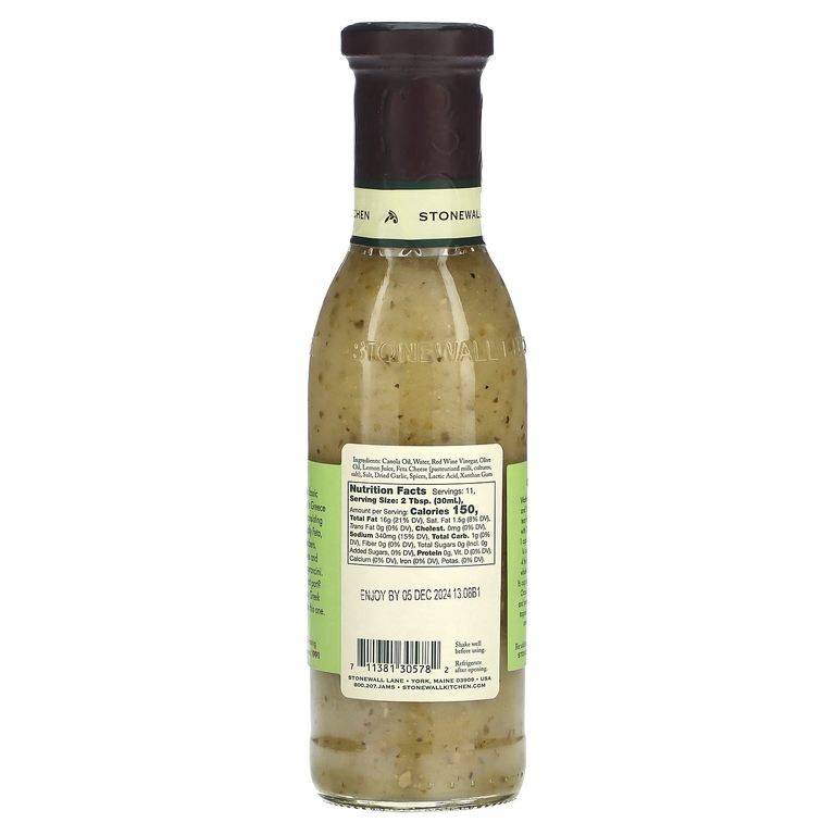 Stonewall Kitchen, классическая греческая заправка, 330 мл (11 жидк. унций) (Товар снят с продажи) 