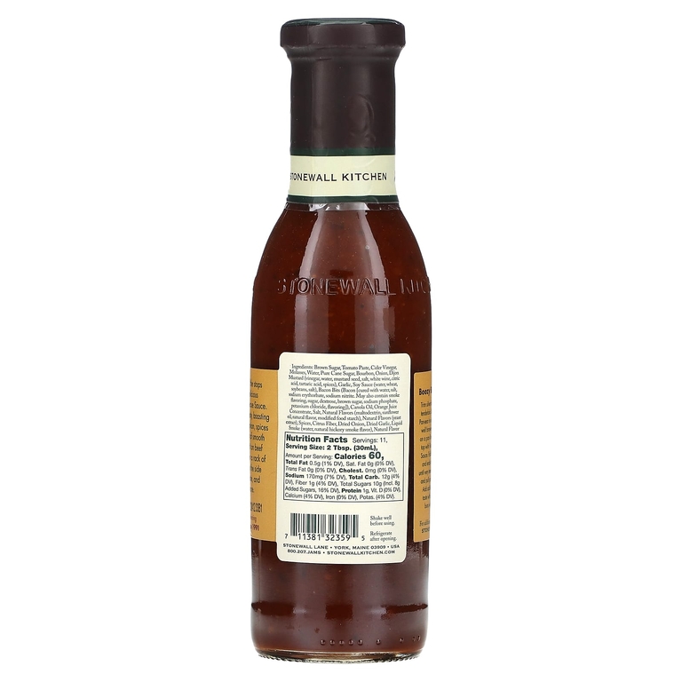 Stonewall Kitchen, соус для барбекю с беконом, 330 мл (11 жидк. унций) (Товар снят с продажи) 