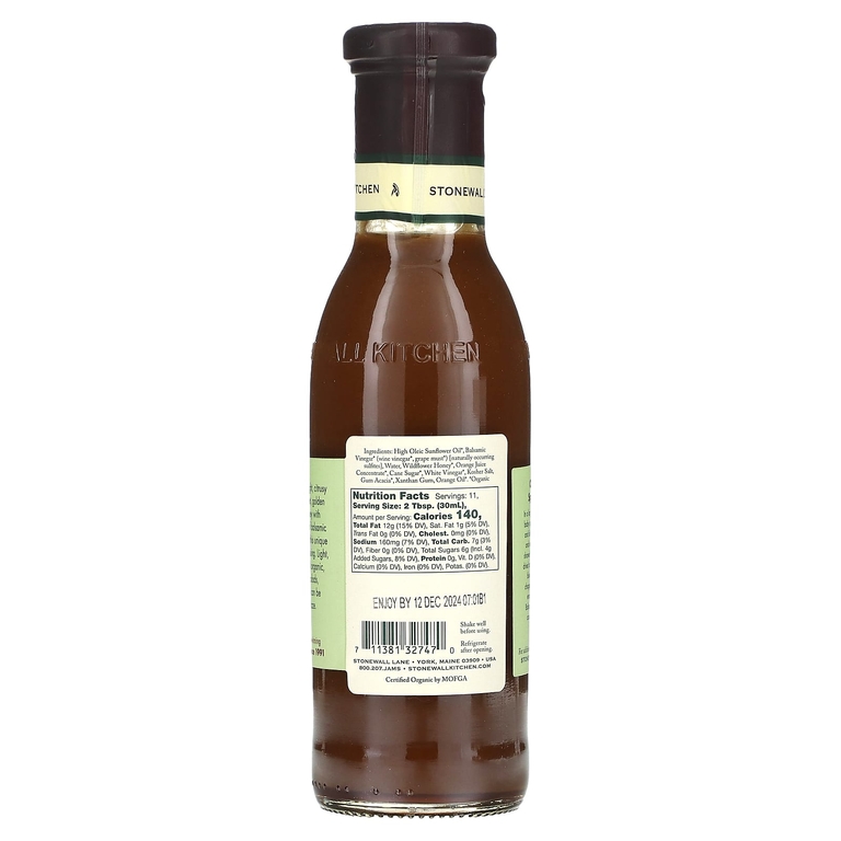 Stonewall Kitchen, органическая бальзамическая заправка с медом и апельсином, 330 мл (11 жидк. унций) (Товар снят с продажи) 