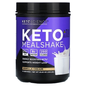 Keto Science, кетодиета, ванильный крем, 590,8 г (20,83 унции)