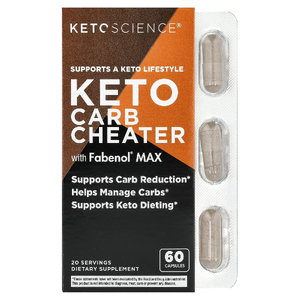 Keto Science, Keto Carb Cheater с Fabenol® Max, 60 капсул