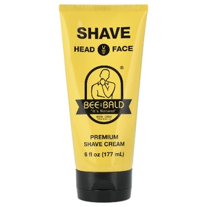 Bee Bald, Shave Head & Face, крем для бритья премиального качества, 177 мл (6 жидк. унций) (Товар снят с продажи) 