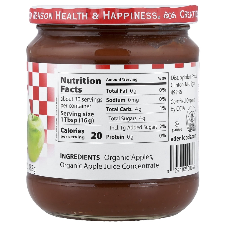 Eden Foods, органический яблочный спред, 482 г (17 унций)