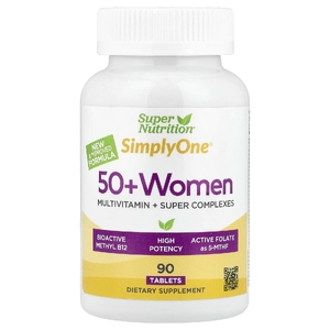 Super Nutrition, SimplyOne®, мультивитамины и суперкомплексы для женщин старше 50 лет, 90 таблеток