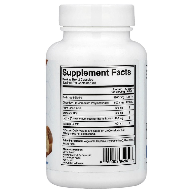 Divine Health, Carb Assist, 60 капсул