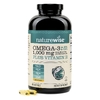 NatureWise, омега-3 и витамин E, лимон, 360 капсул