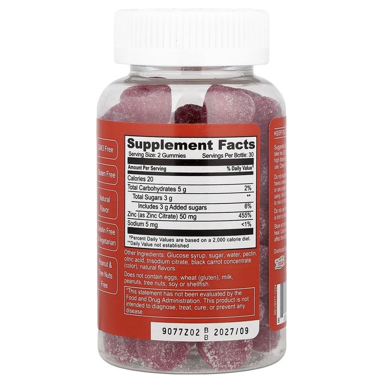 Doctor's Finest, жевательные таблетки с цинком, ягодный вкус, 60 жевательных таблеток (25 мг в 1 таблетке) (Товар снят с продажи) 