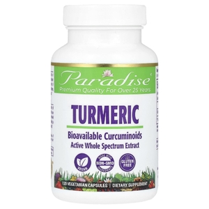 Paradise Herbs, Куркума, 120 вегетарианских капсул (250 мг на капсулу)