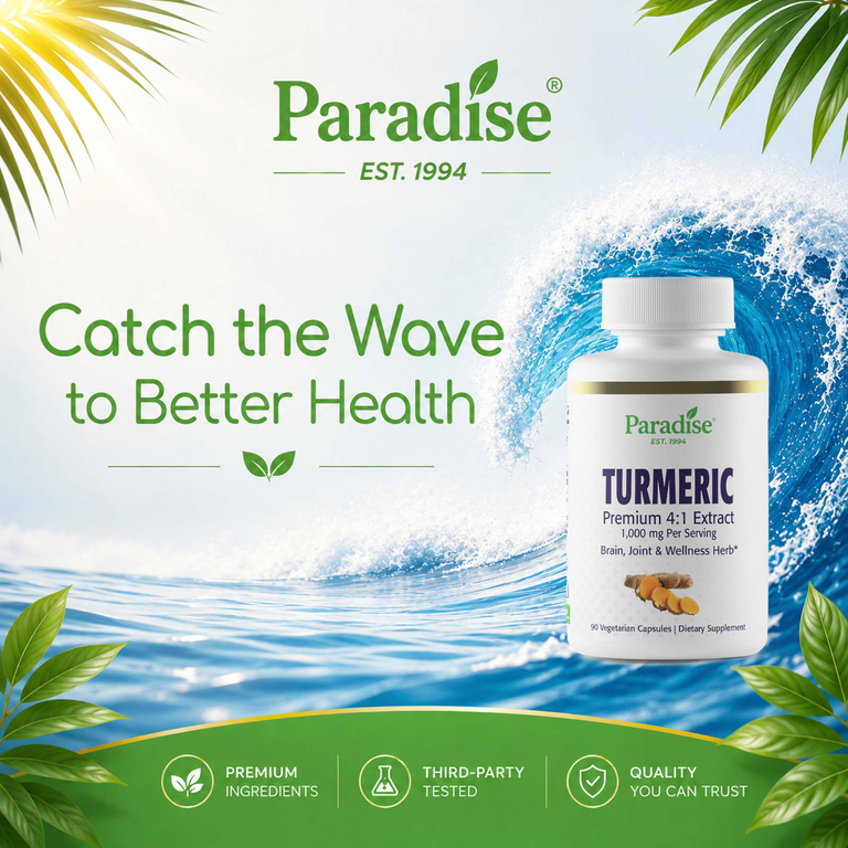Paradise Herbs, экстракт куркумы премиального качества, 120 вегетарианских капсул (250 мг в 1 капсуле)