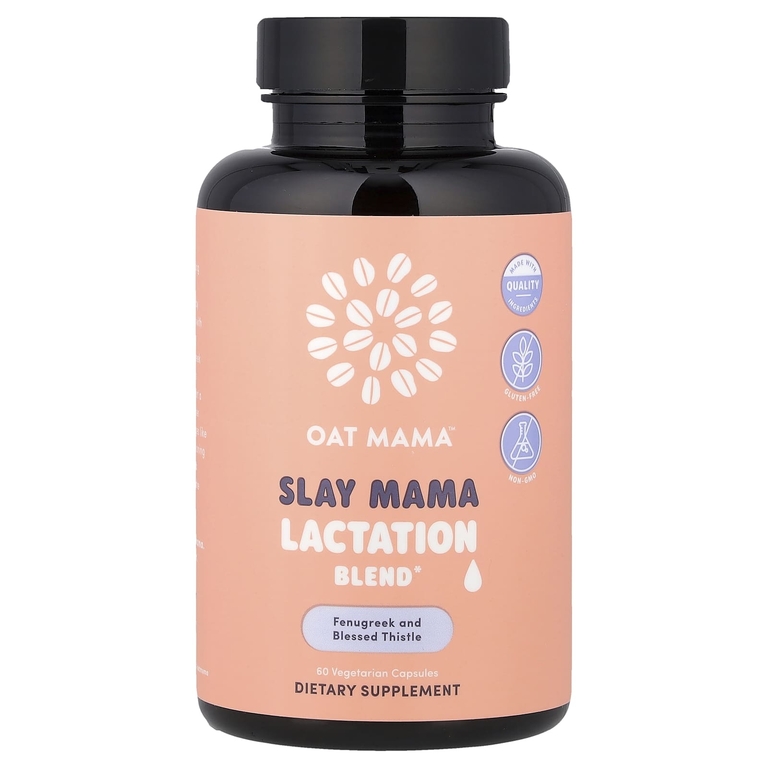 Oat Mama, Slay Mama, смесь для лактации, 60 вегетарианских капсул (Товар снят с продажи) 