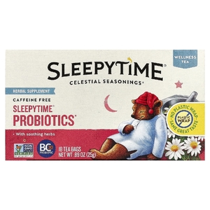 Celestial Seasonings, Wellness Tea, пробиотики Sleepytime®, без кофеина, 18 чайных пакетиков по 25 г (0,89 унции)