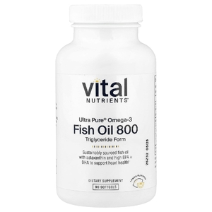 Vital Nutrients, Ultra Pure® Omega-3, рыбий жир 800, лимон, 90 мягких таблеток