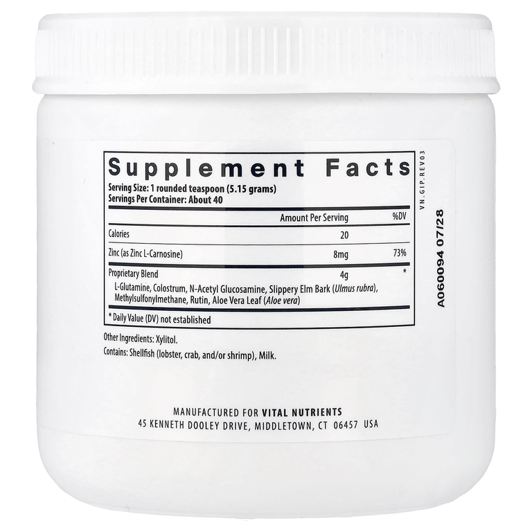 Vital Nutrients, порошок для восстановления желудочно-кишечного тракта, 206 г (7,26 унции)
