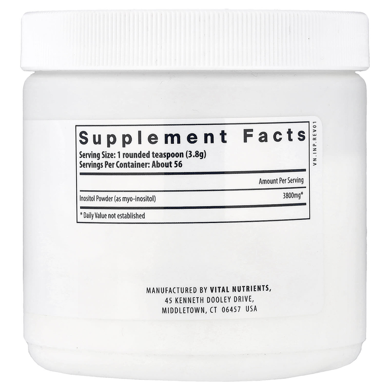 Vital Nutrients, инозитол в порошке, 225 г (7,94 унции)