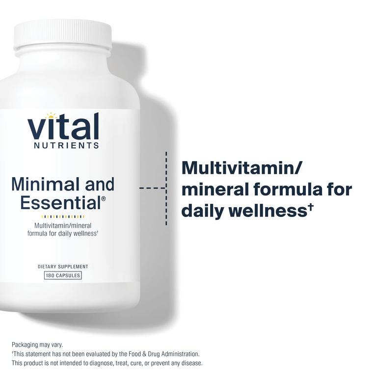 Vital Nutrients, Минимальное и незаменимое, 180 веганских капсул (Товар снят с продажи) 