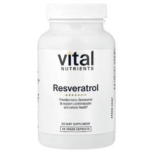 Vital Nutrients, ресвератрол, 60 веганских капсул