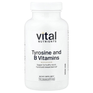 Vital Nutrients, тирозин и витамины группы B, 100 растительных капсул