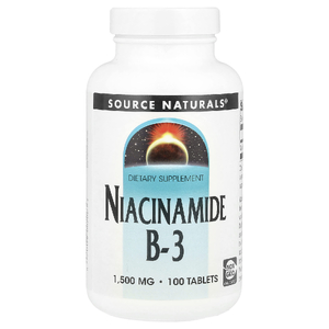 Source Naturals, никотинамид B3, 1500 мг, 100 таблеток