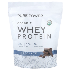 Dr. Mercola, Pure Power, органический сывороточный протеин, со вкусом шоколада, 585 г (1 фунт, 4,6 унции) (Товар снят с продажи) 