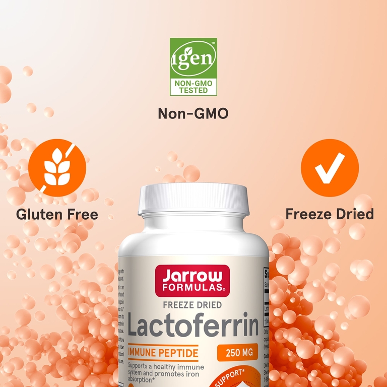 Jarrow Formulas, лактоферрин, сублимированный, 250 мг, 60 капсул