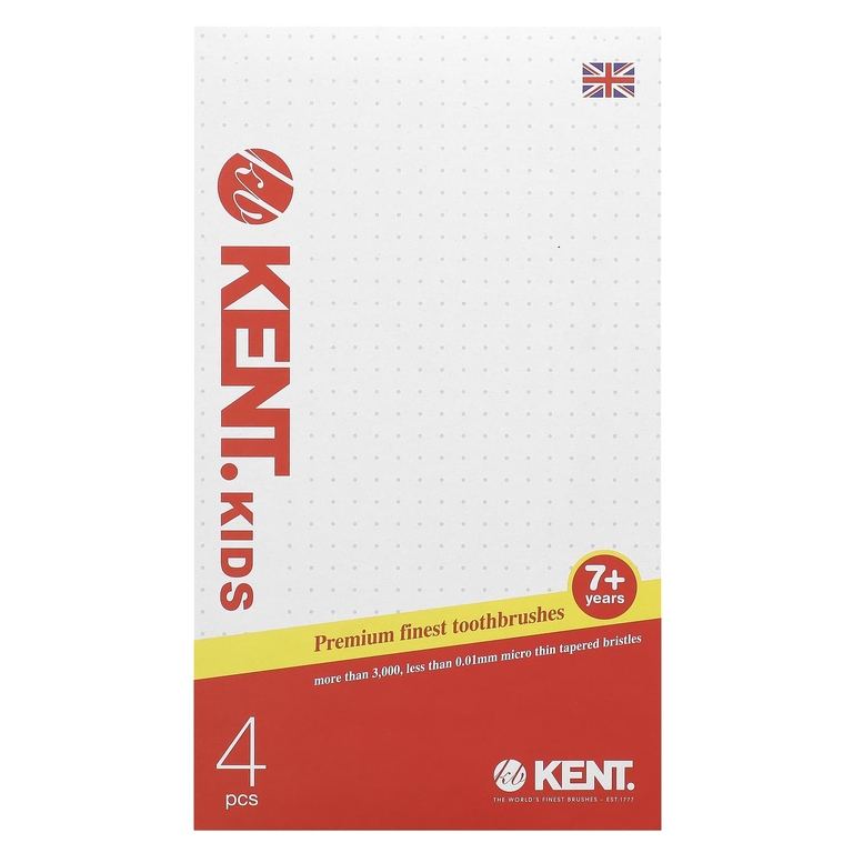 Kent, детская зубная щетка Premium Finest, для детей старше 7 лет, 4 шт. (Товар снят с продажи) 