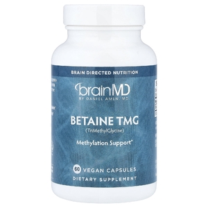 BrainMD, бетаин ТМГ, 60 веганских капсул (500 мг в 1 капсуле)