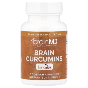 BrainMD, куркумины для мозга, 30 веганских капсул (400 мг в 1 капсуле)