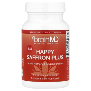 BrainMD, Happy Saffron Plus, 90 веганских капсул