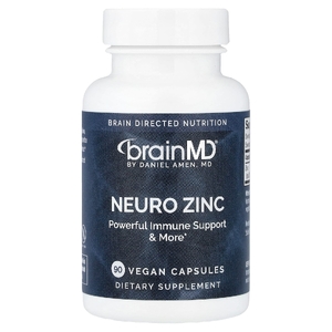 BrainMD, Neuro Zinc (хелат бисглицината цинка), 25 мг, 90 веганских капсул