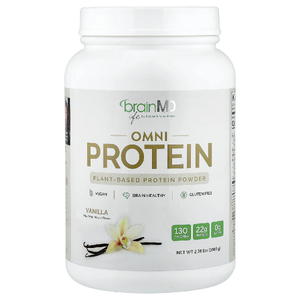 BrainMD, Omni Protein, протеиновый порошок из растительных ингредиентов, со вкусом ванили, 1080 г (2,38 фунта)