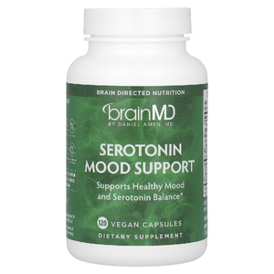 BrainMD, серотонин для поддержки настроения, 120 веганских капсул