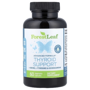Forest Leaf, добавка для щитовидной железы, 60 растительных капсул