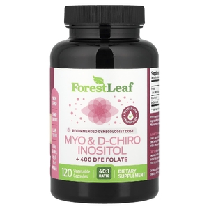 Forest Leaf, мио и D-хироинозитол, 120 растительных капсул