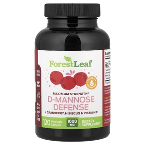 Forest Leaf, D-Mannose Defense, максимальная сила действия, 120 растительных капсул