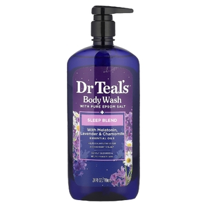 Dr. Teal's, Гель для душа с чистой английской солью, смесь для сна, 710 мл (24 жидк. унции)